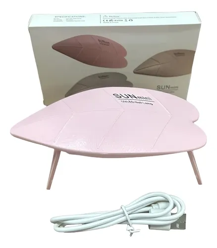 Mini Cabina Uñas Uv Led 6w Hoja Sun Mini Nail Lamp Manicuria Color Rosa