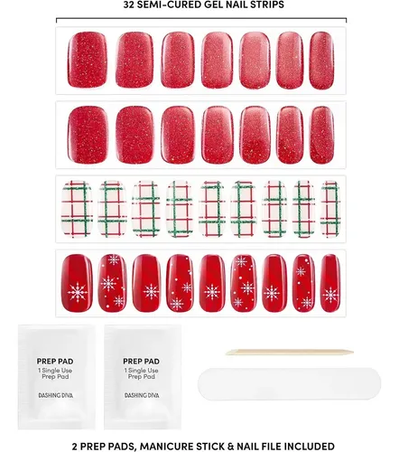 Conjunto Tiras Gel Uñas Dashing Diva Glaze Plaid About You