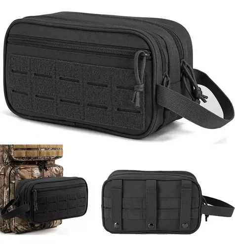 Bolsa De Aseo  Negra Molle Impermeable Para Viaje