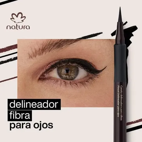 Delineador de ojos fibra Natura Una Delineador en Fibra color negro