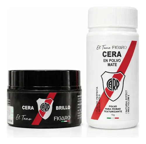 Kit El Tano Figaro River Plate Cera Brillo + Polvo Mate