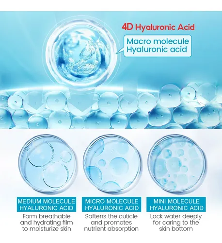 Crema Facial Hialurónica Glamor Skin Acid, 10 Unidades, Séru
