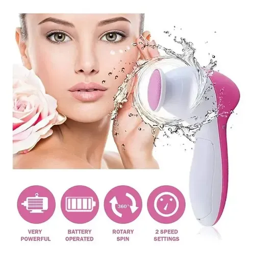 Cepillo Limpiador Facial Masajeador Exfoliante 5 En 1
