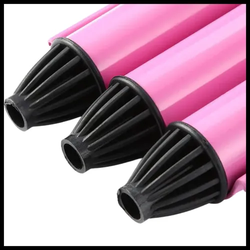 Buclera Rizador Pelo Dinax Triple Cerámica Barril Rosa 2.5cm