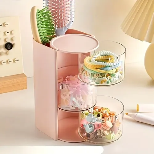 Organizador Giratorio De 3 Niveles, Accesorios Para El Cabel Rosa