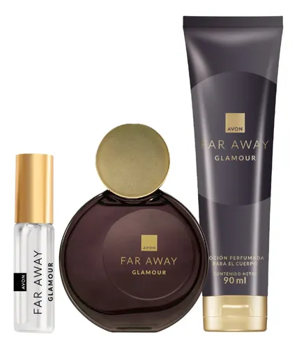 Avon Far Away Beyond Combo X3 Eau De Parfum+purse +crema Per