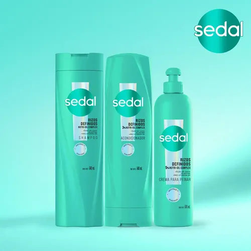 Crema Para Peinar Sedal Rizos Definidos 300 ml Definición y Frizz Controlado