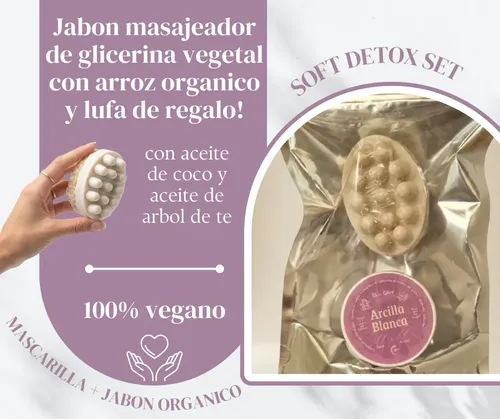 Mascarilla Facial Arcilla Blanca Caolin Pack Jabon De Arroz