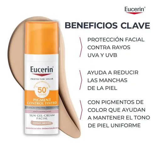Protector Solar Eucerin Facial Pigment Control Tinted Fps50+
