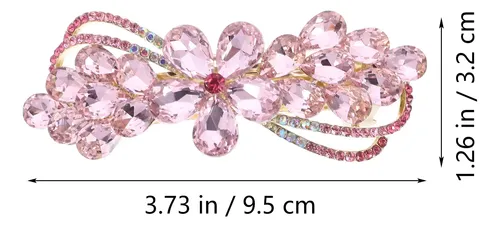 Pinza Para El Pelo Con Strass, Fijación Segura