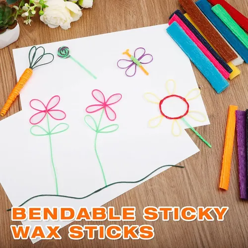 1000 Cintas De Cera Flexibles 13 Colores Para Manualidades