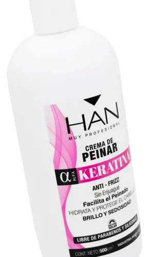 Han Crema Peinar Alfa Keratina Antifrizz 500g 500ml