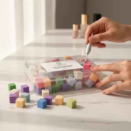Cherimoya Kit Esponja Y Pinza Para Uñas 100 Unidades