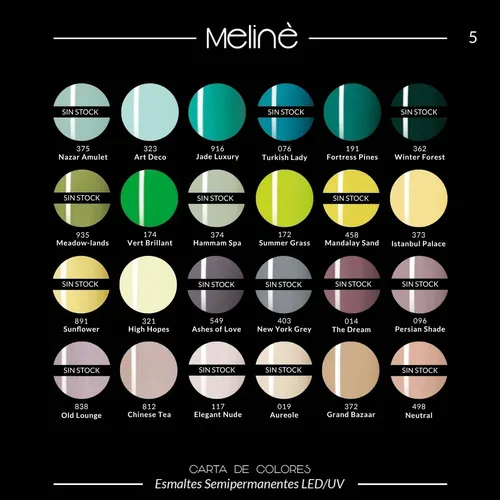 8 Esmaltes Semipermanentes Gel Uv/led Meliné Uñas Manicuria