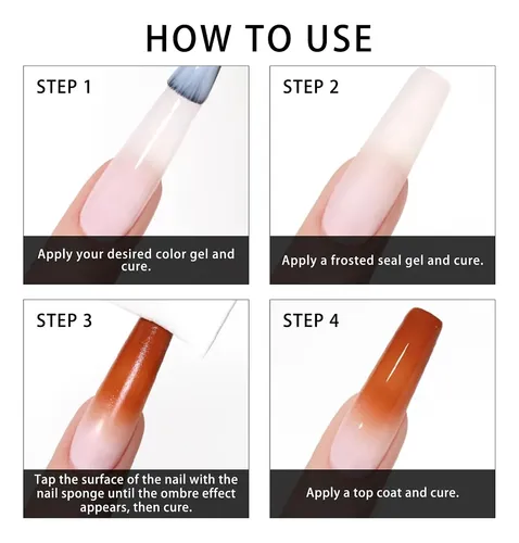 Set 9 Geles Para Uñas Efecto Aura Degradé