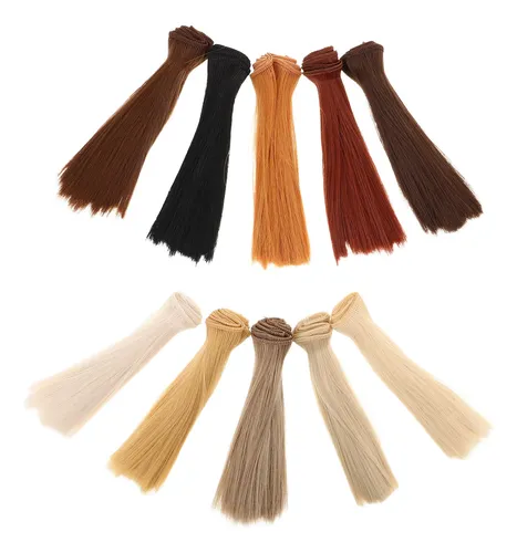 Peluca De Pelo De 10 Piezas: Pelucas Sintéticas Rectas Para