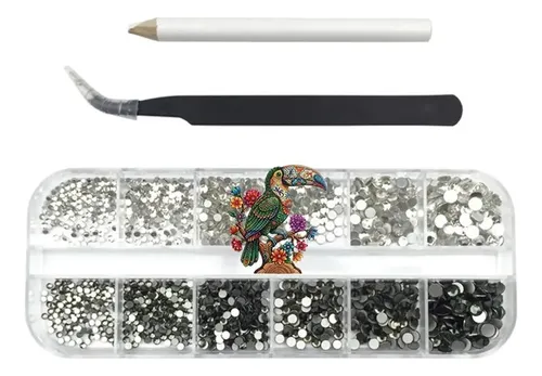 4 Juegos De Pegatinas De Uñas Mixtas De Diamantes Planos