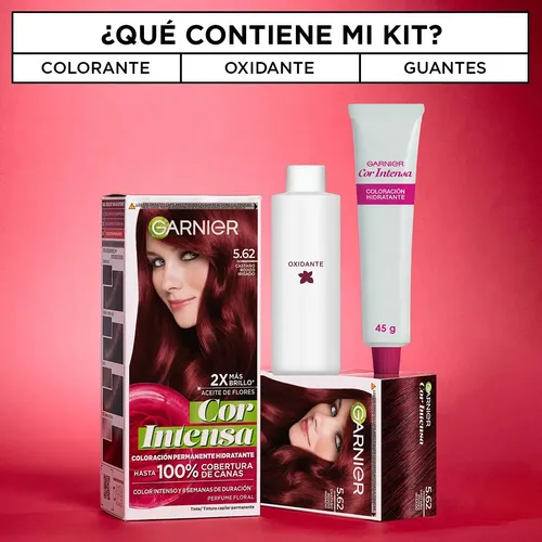Kit Tintura Permanente Cor Intensa Tono 5.62 Garnier