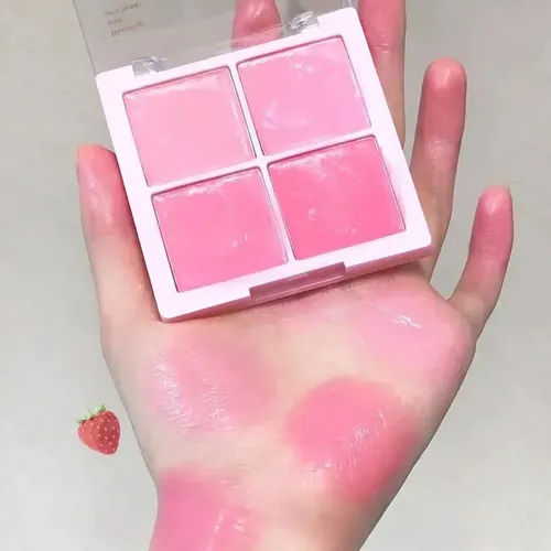 Paleta De 4 Rubores Coreanos Efecto Glow Natural Maquillaje