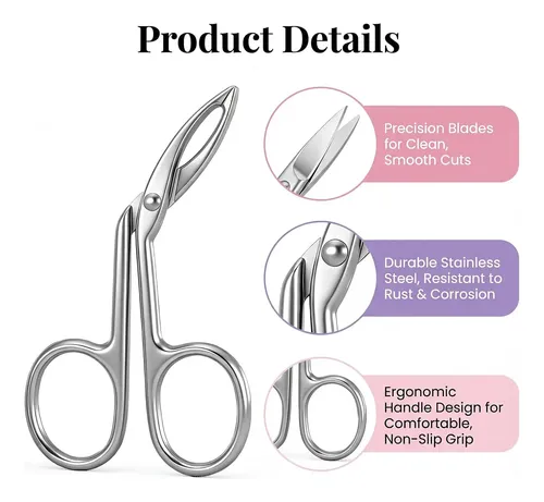 Pinzas Para Cejas Acero Inoxidable Precisión 2 Unidades