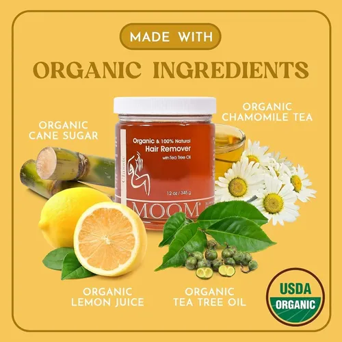 Cera Orgánica Usda Moom 12 Oz – Azúcar Para Depilar