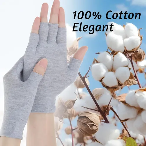 Guantes Sin Dedos Algodón Hidratantes 3 Colores Unisex