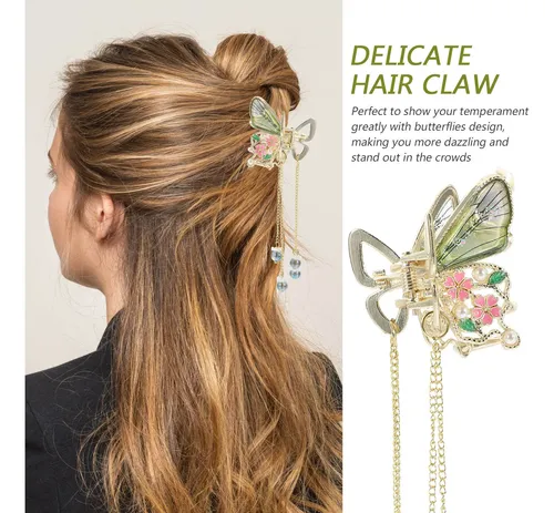 Pinza Para El Pelo Con Forma De Mariposa, Pinza Para Mujer