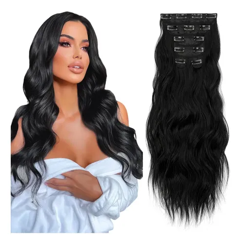 Extensiones De Cabello Cortina Con Clip Onduladas – 4 A