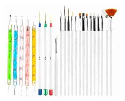 Kit De Pincel Decoración Para Manicura Dotting Liner Dibujar