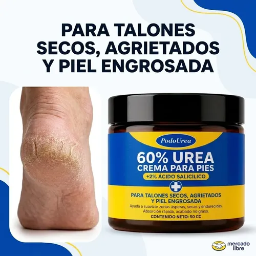Podourea Crema Para Pies 60% Urea Ideal Pie Diabetico 50cc
