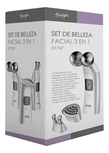 Duga Masajeador Limpiador Facial 3 En 1 Set Belleza D1767