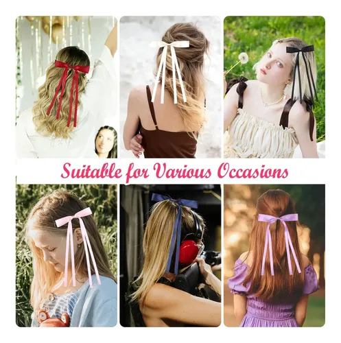 ..tcv Paquete 10 Lazos For El Pelo For Mujer, Lazos Rj Coral Coral Claro Solid