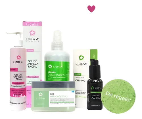 Kit Rutina Skincare Piel Sensible Rosacea Acne Descong Libra