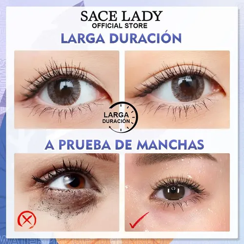 Sace Lady Máscara Impermeable Volumen Y Longitud, Negra,