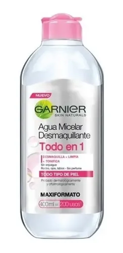 Agua Micelar Garnier Limpieza Facial X400ml Color Blanco
