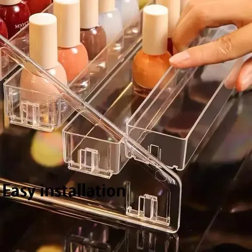 Organizador Acrílico 3 Niveles Para Tocador Beige