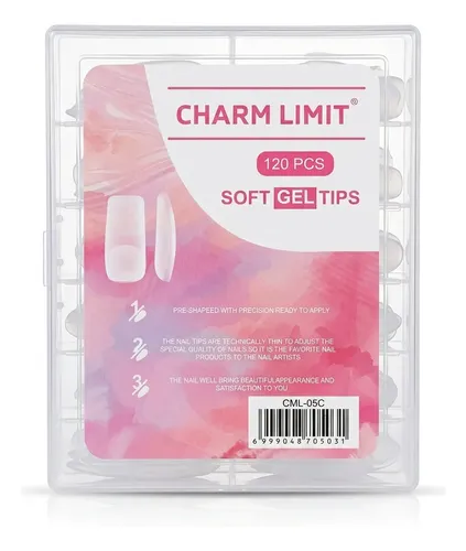Soft Gel Tips Charm Limit Cuadradas Efecto Milk