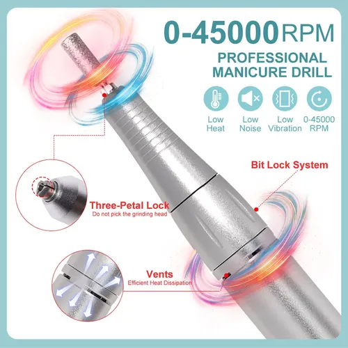 Torno Pulidor De Uñas Inalámbrico 45000 Rpm Dmj-v2-usb