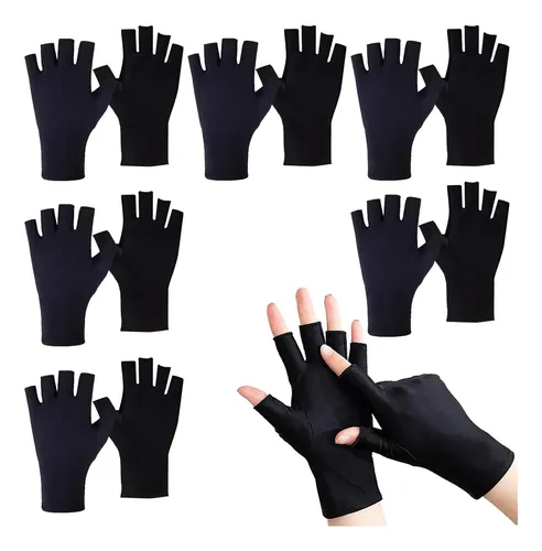 Guantes Sin Dedos Para Eczema Negros Hidratantes Nocturnos