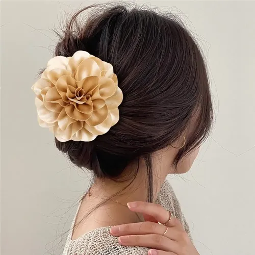 Paquete De 4 Pinzas Para El Pelo Con Flores De Satén