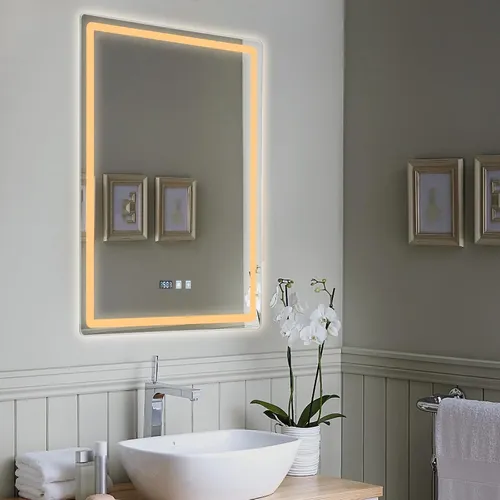 Espejo Led Baño Inteligente Antivaho 3 Colores 50x70cm