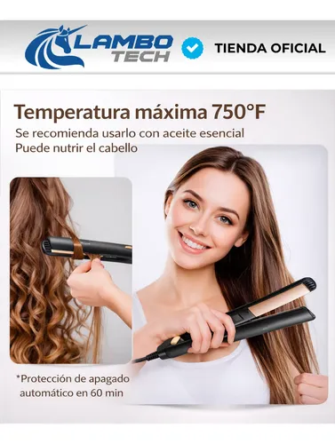 Planchita Pelo Profesiona Alisadora 4 Nivel Temperatura 750°