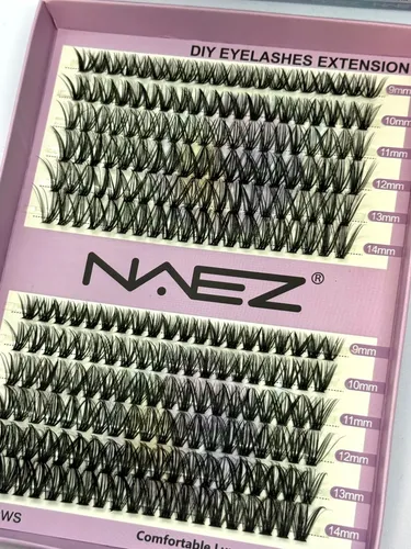 Set Pestañas Postiza Naez 0.07d 12 Filas Extensiones 40p 50p