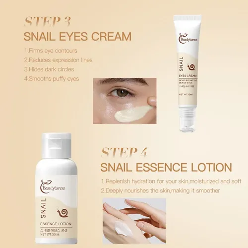 Set De Cuidado Facial Con Mucina De Caracol Para Adolescente