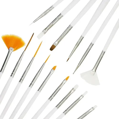 Set De 15 Pinceles Para Manicuria Uñas Deco Liners Dotting