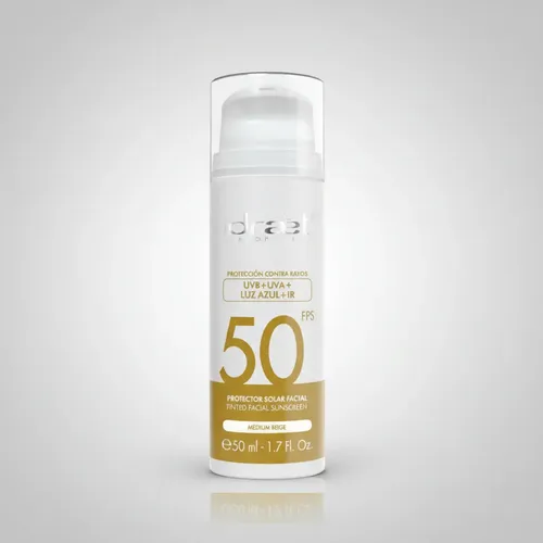 Idraet Protector Solar Fps 50 Con Color Medium Beige X 50ml.