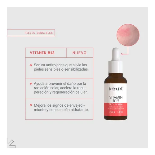 Idraet Vitamina B12 Pro Serum Facial Reconfortante 30g