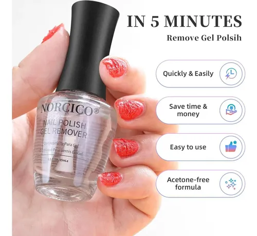 Removedor De Esmalte En Gel Norcico 15ml Sin Acetona