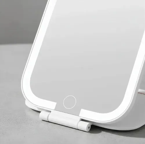 Espejo Con Luz Led Plegable Maquillaje Recargable Usb