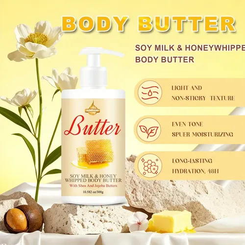 Loción Corporal Miel Y Karité 300g – Textura Ligera